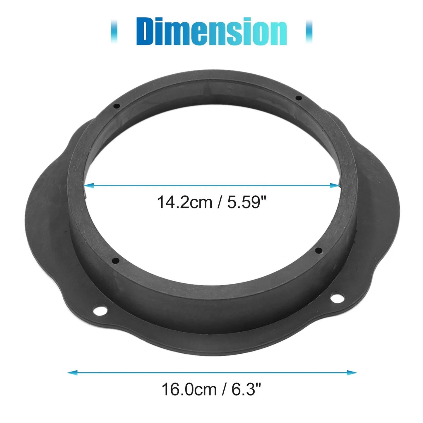 2 x 6.5" Speaker Spacer Rings for Ford Audio Subwoofer Mounting Adapter