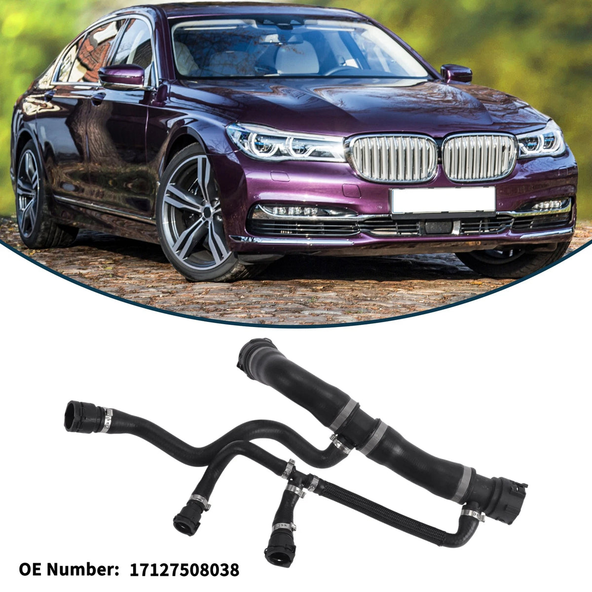 Radiator Hose for BMW 760Li E66 V12 6.0L Gas (2003-2008) Upper Hose