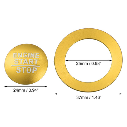 Engine Start Stop Button Cover Trim Kit for Jeep Cherokee & Dodge Gold Tone