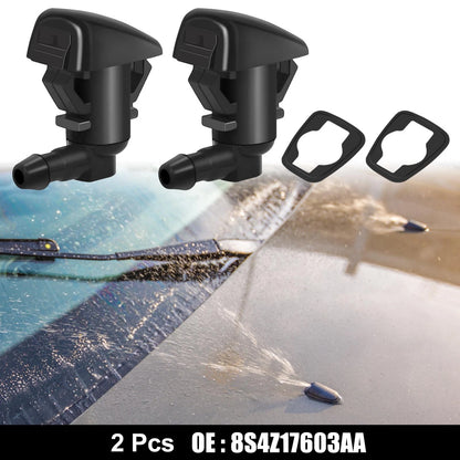 2 x Front Windshield Wiper Nozzles for Ford Focus, Edge (2007-2011)