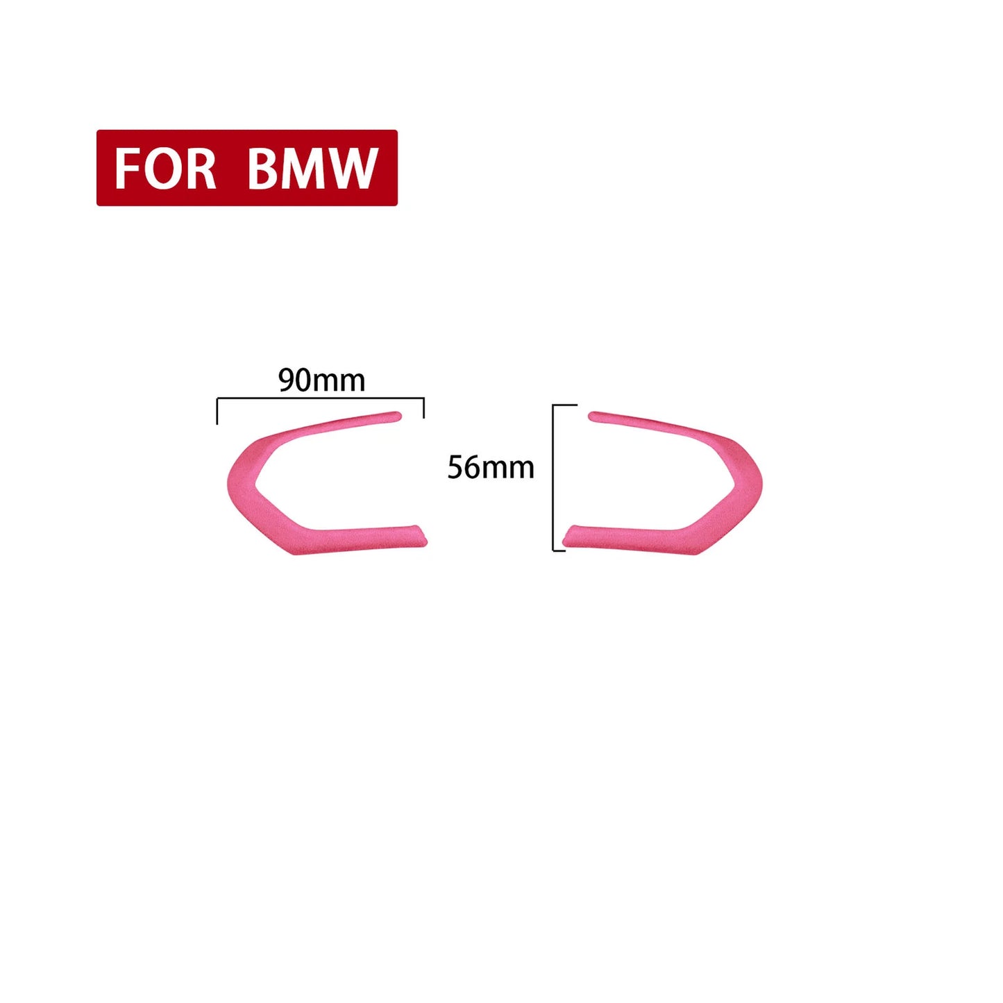 2 x Pink Leather Steering Wheel Covers for BMW F20 F22 F30 F32 F10 F06 (2011-2020)