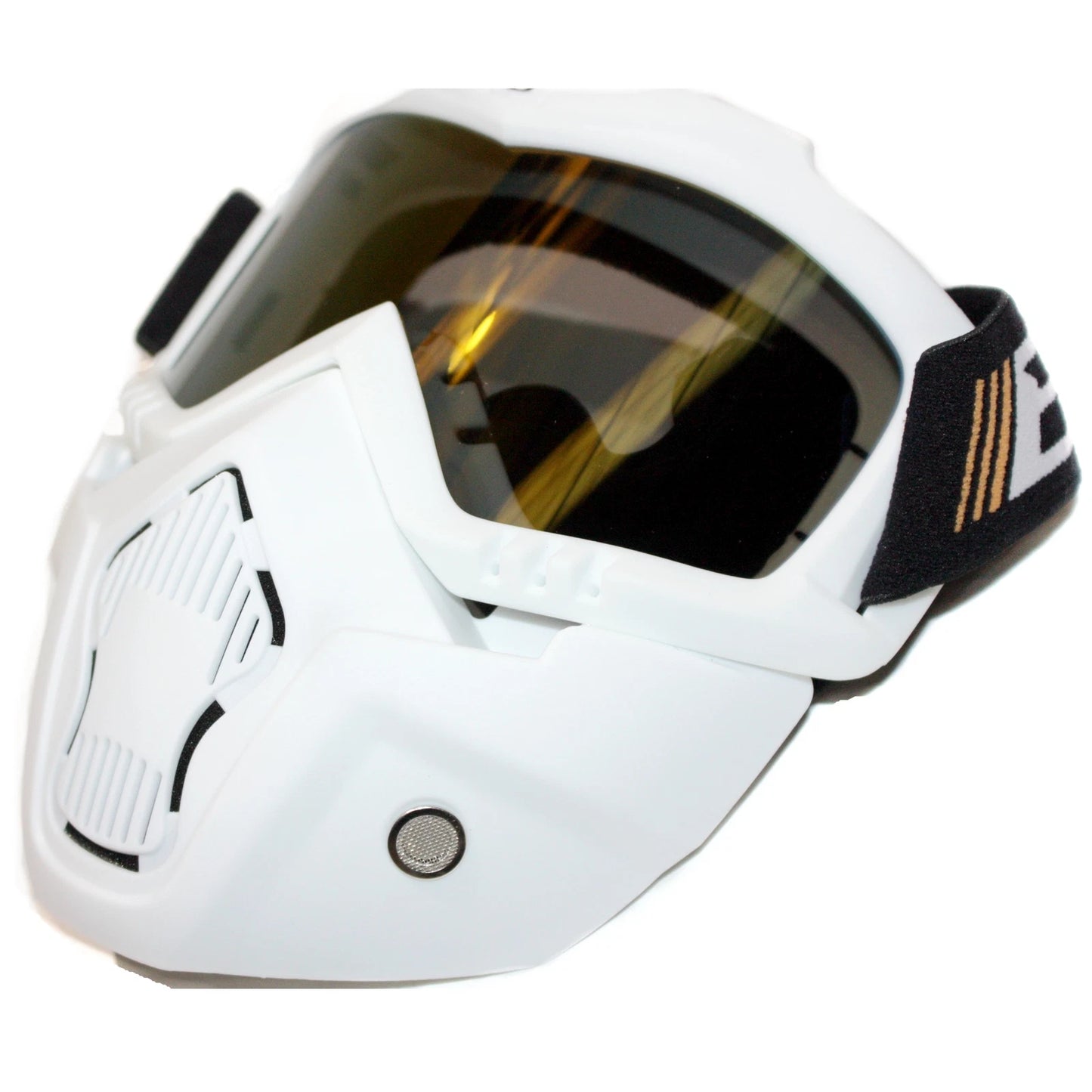 Full Face Paintball Airsoft Mask Goggle for Motorcycle - White