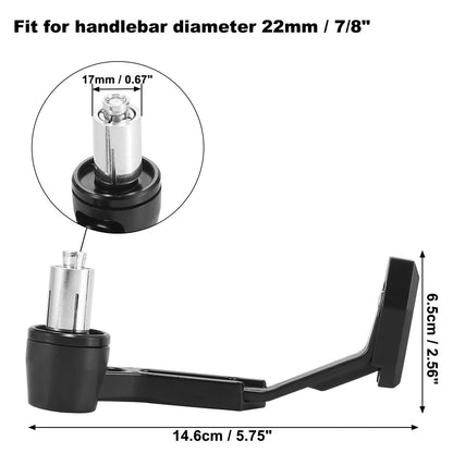 Pair 7/8" 22mm Motorcycle Brake Lever Guard Handlebar Protector Clutch Black