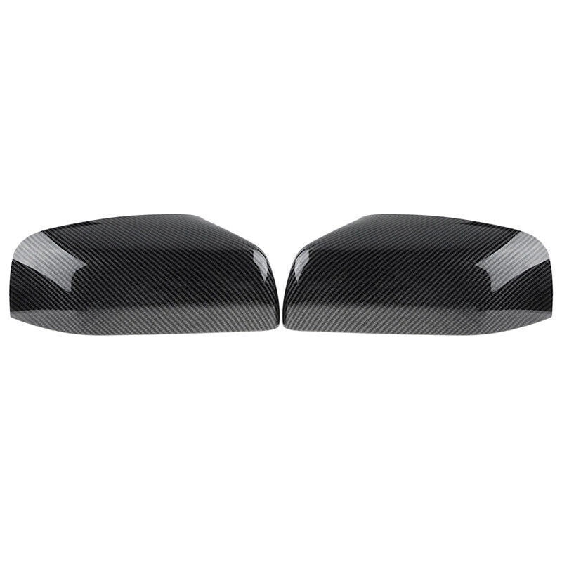 2 x Carbon Fiber Mirror Cover Caps for Land Rover Range Rover Sport LR2 LR4 (2010-2014)
