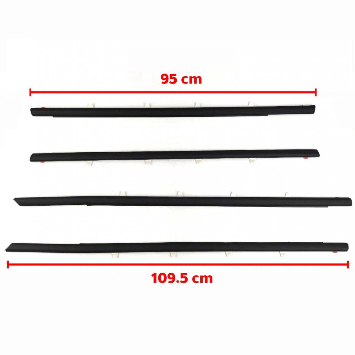 Weatherstrip Door Belt Black Set 4 LH+RH Fits Honda Accord CD 4D SED 1994-97 D05