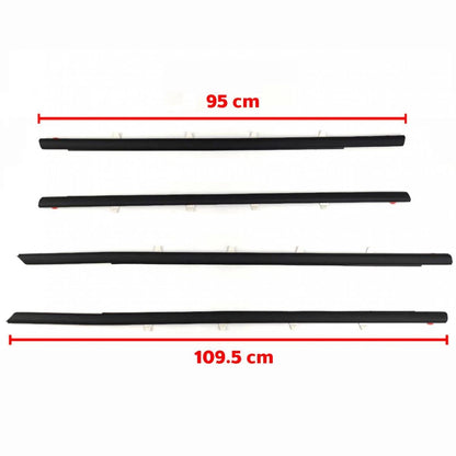 Weatherstrip Door Belt Black Set 4 LH+RH Fits Honda Accord CD 4D SED 1994-97 D05