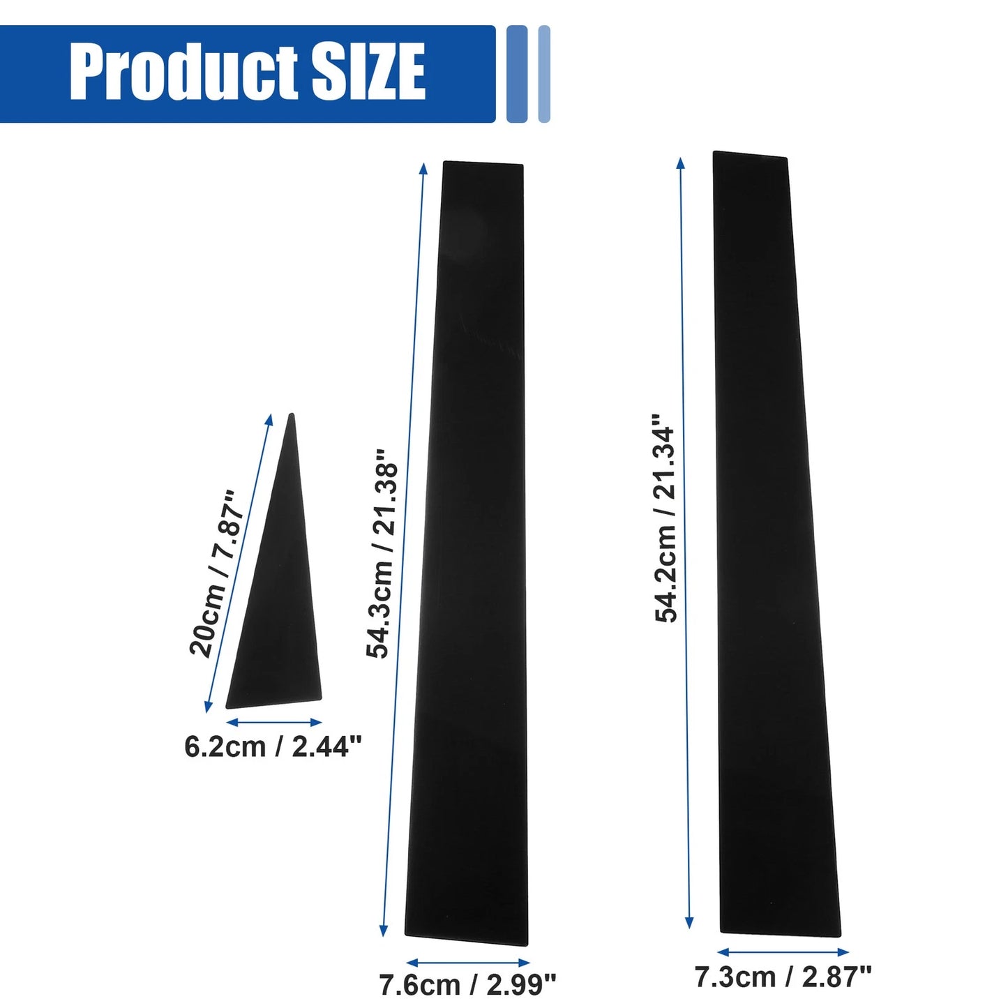 Glossy Black Door Window Pillar Post Covers for Toyota Sienna (2004-2010)