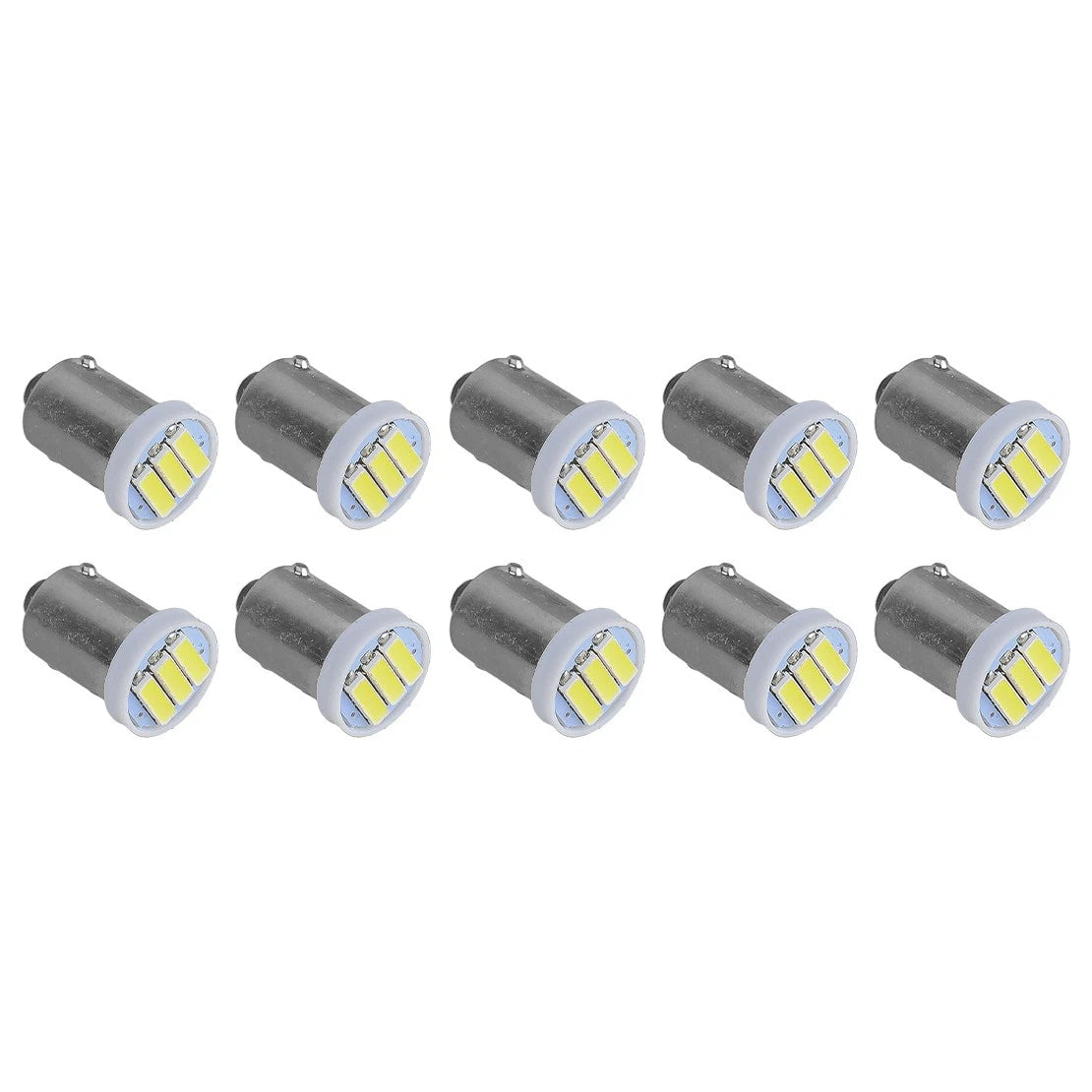 50pcs White BA9S T4W 7020 LED Dome Map Side Marker Bulbs for Car