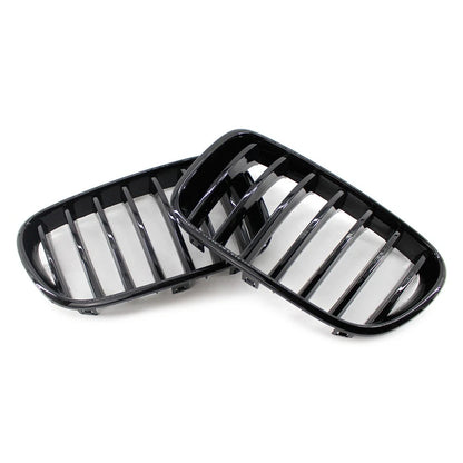 Front Radiator Kidney Grille Gloss Black for BMW X3 (2011-2013)