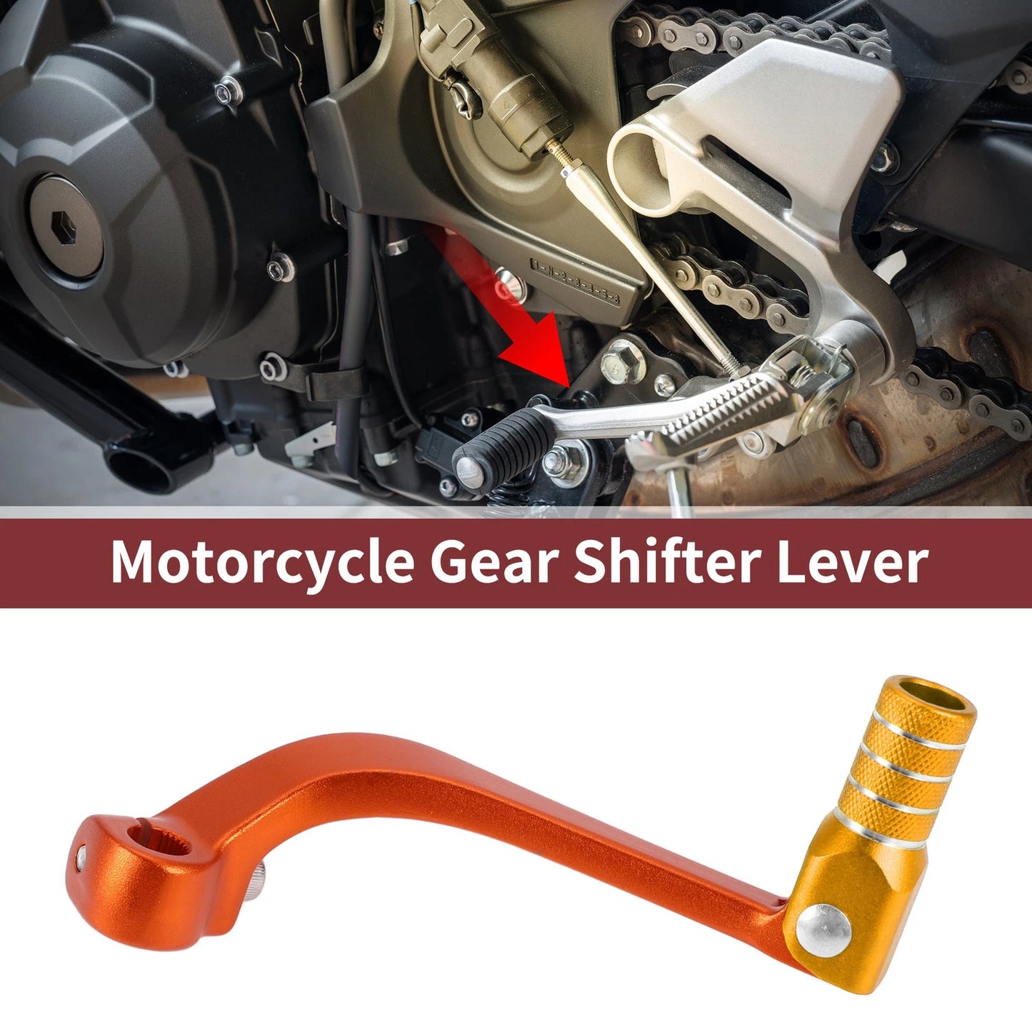 Gold Tone Gear Shifter Lever for Honda CRF110F (2013-2018)