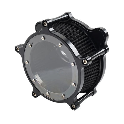 Black Air Cleaner Intake Filter for Harley Dyna, Street Bob, Electra, Road Glide (2006-2023)