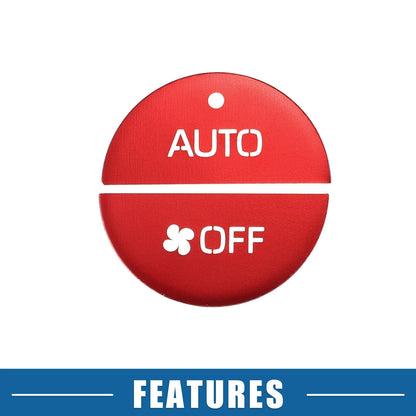 4Pcs AC Switch Knob Cover Trim for Toyota RAV4 (2019-2022) Aluminum Red