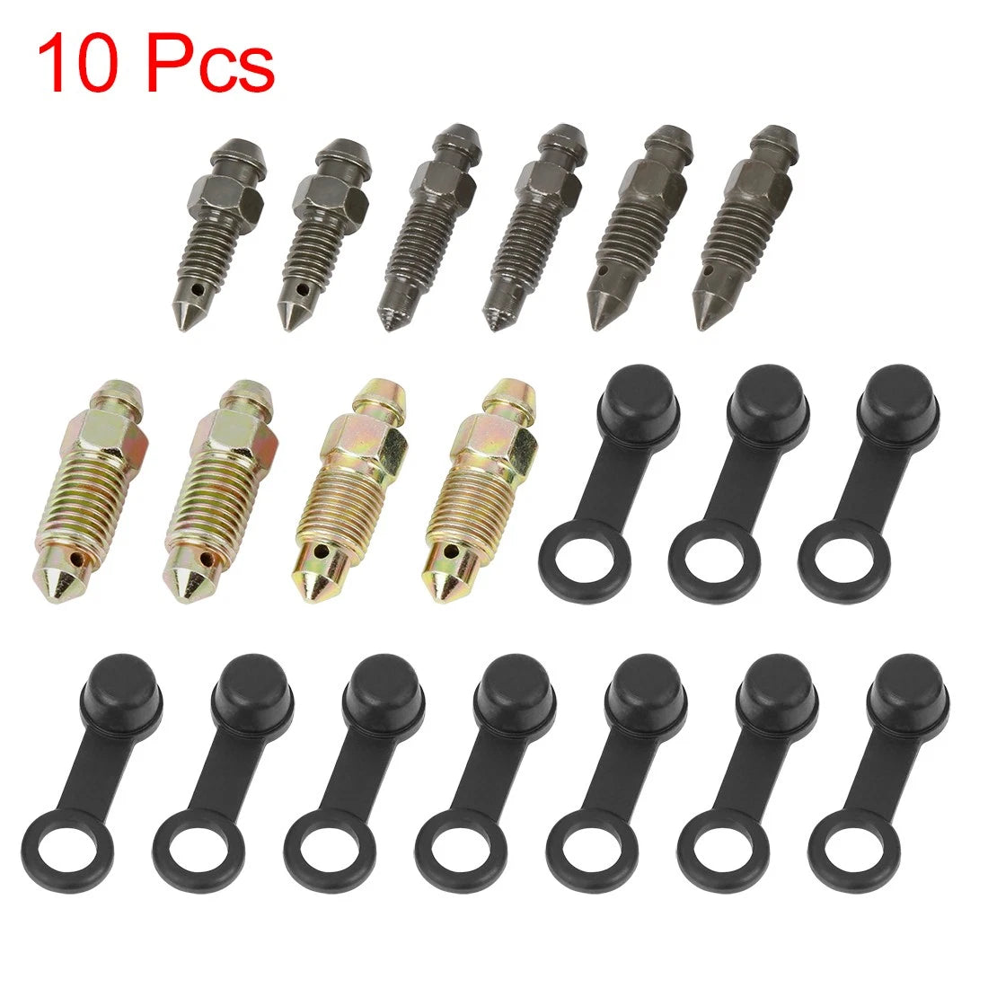 10Pcs M6X1/M7X1/M8X1.25/M10x1/M10x1.25 Bleeder Screw Cap for Motorcycle