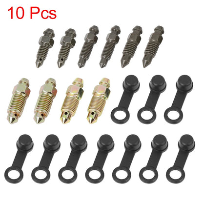 10Pcs M6X1/M7X1/M8X1.25/M10x1/M10x1.25 Bleeder Screw Cap for Motorcycle
