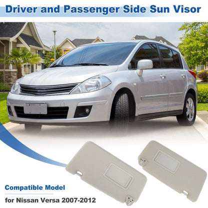 Driver & Passenger Sun Visors for Nissan Versa (2007-2012)