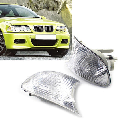 2 x Clear Corner Light Signal Lens for BMW E46 3-Series (2000-2001)