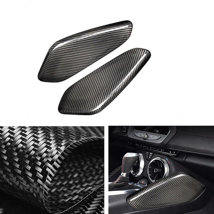 2 x Carbon Fiber Center Console Side Covers for Chevrolet Camaro (2016-2024)