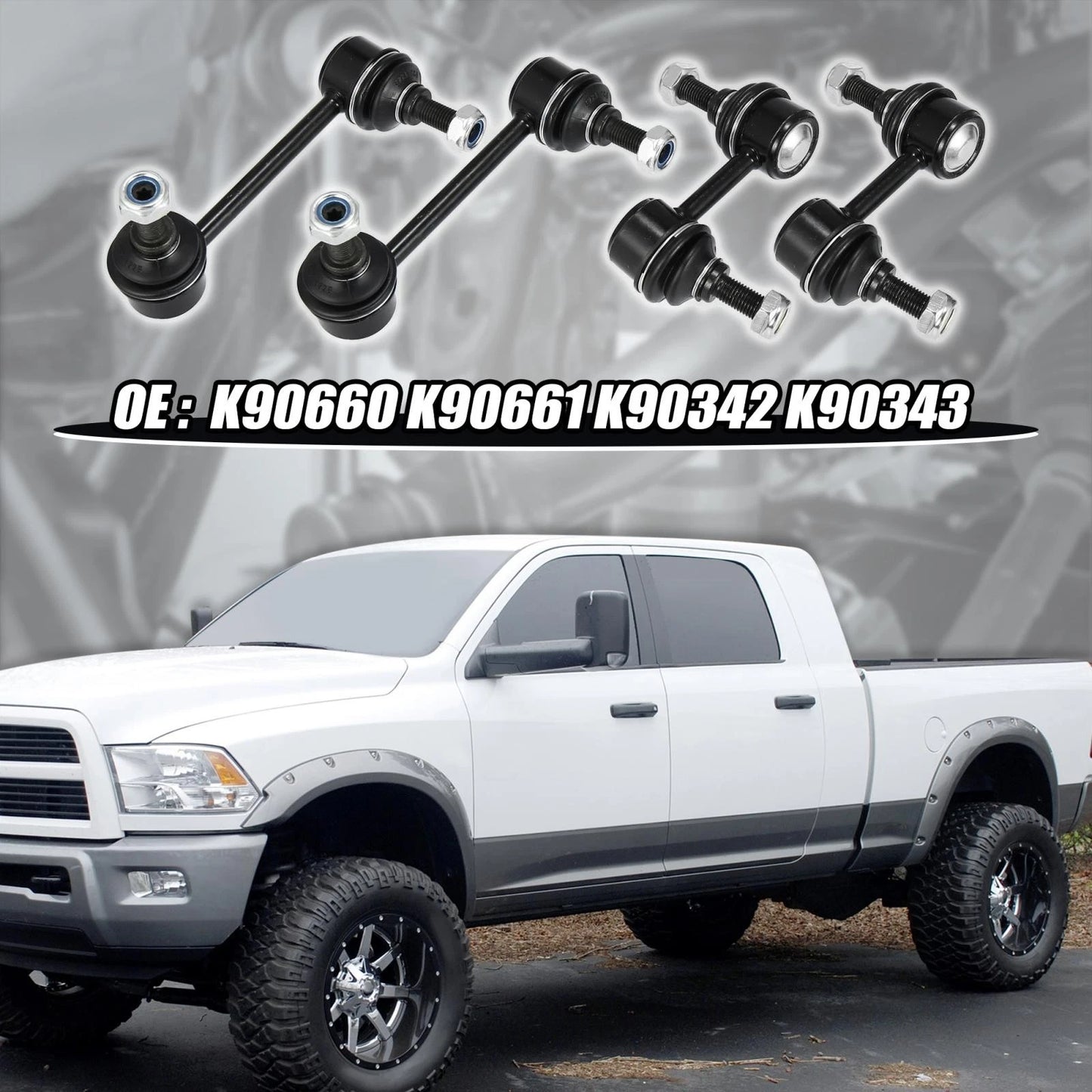4 x Front Rear Sway Bar Links Stabilizer Link for Honda Accord (2003-2007)
