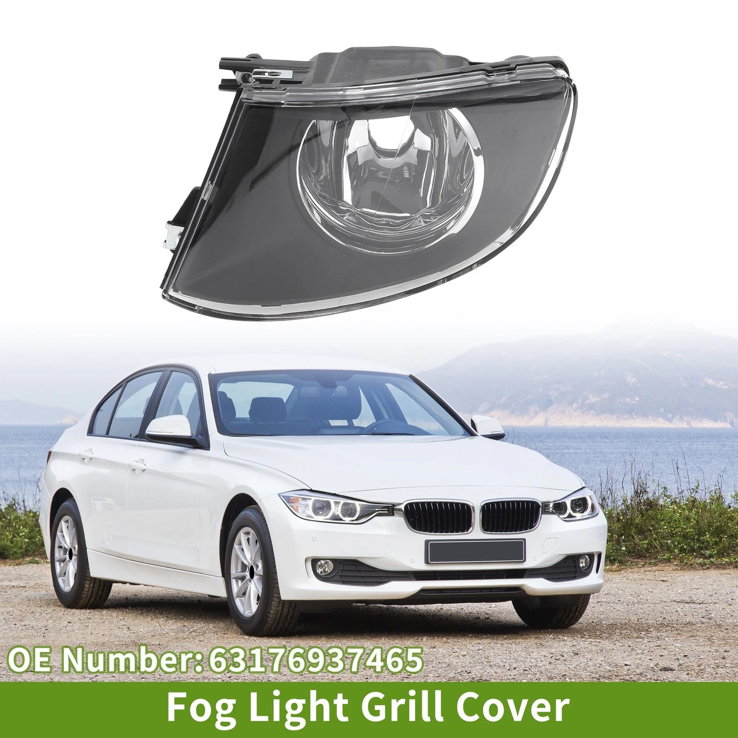 1 Pc Left Fog Light Grill for BMW 3 Series (2007 - 2011)