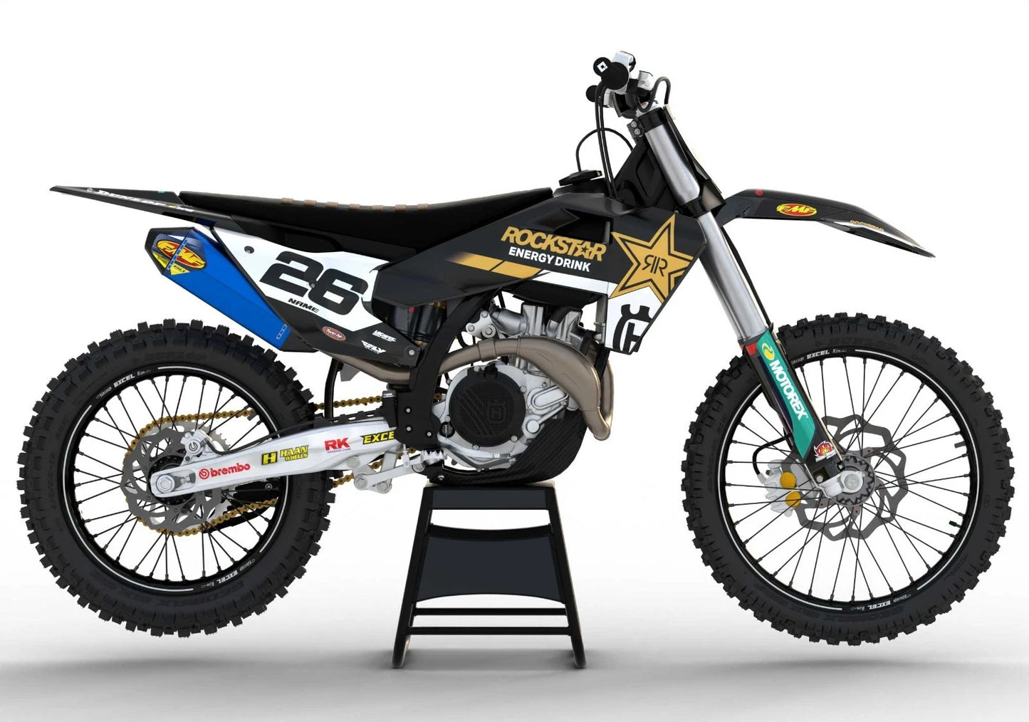 MX Graphic Kit for Husqvarna TC 85 Black Style Sticker (2018-2024)