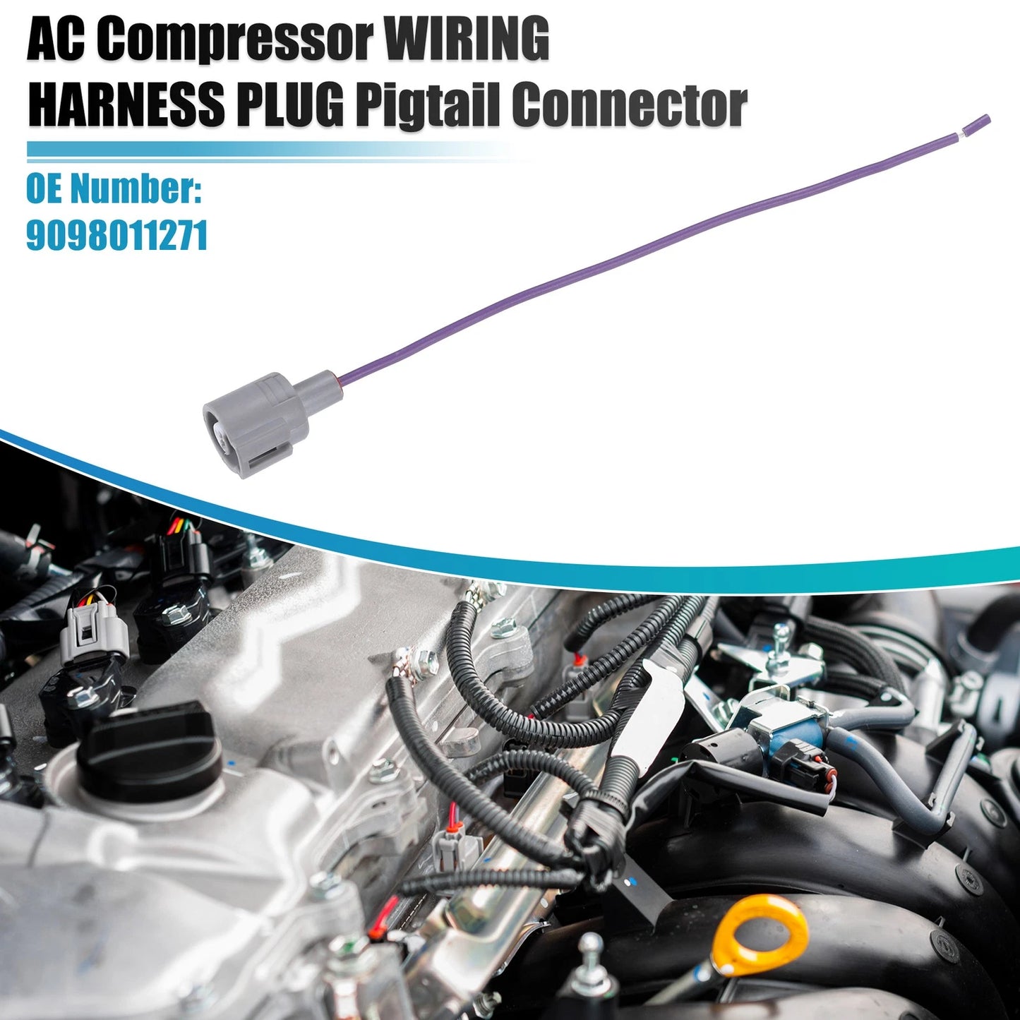 AC Compressor Wiring Harness Plug for Toyota Tacoma (2005-2023)