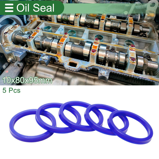 Oil Seal 80x95x10mm TPU Rotary Shaft Seal Seal Ring 5 Pcs