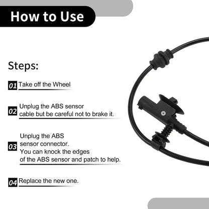 ABS Sensor for Dodge Dart 2013-2016 Rear Left or Right Side (2013-2016)