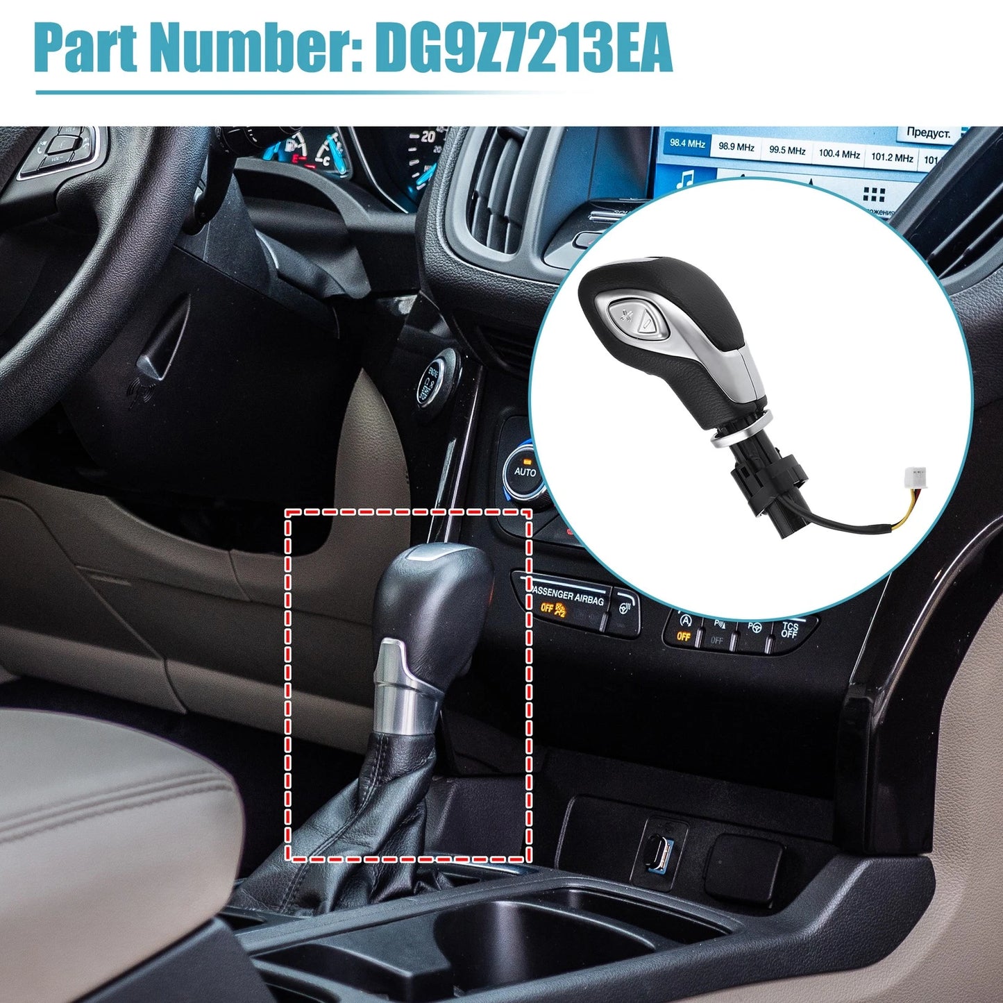 Automatic Gear Shift Knob Handle for Ford Escape (2013-2016)