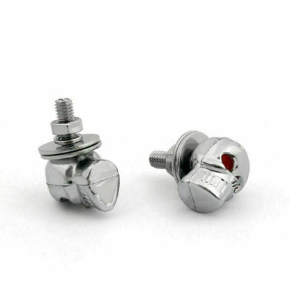 4pcs Chrome Skull License Plate Frame Screws for Universal Motorcycle