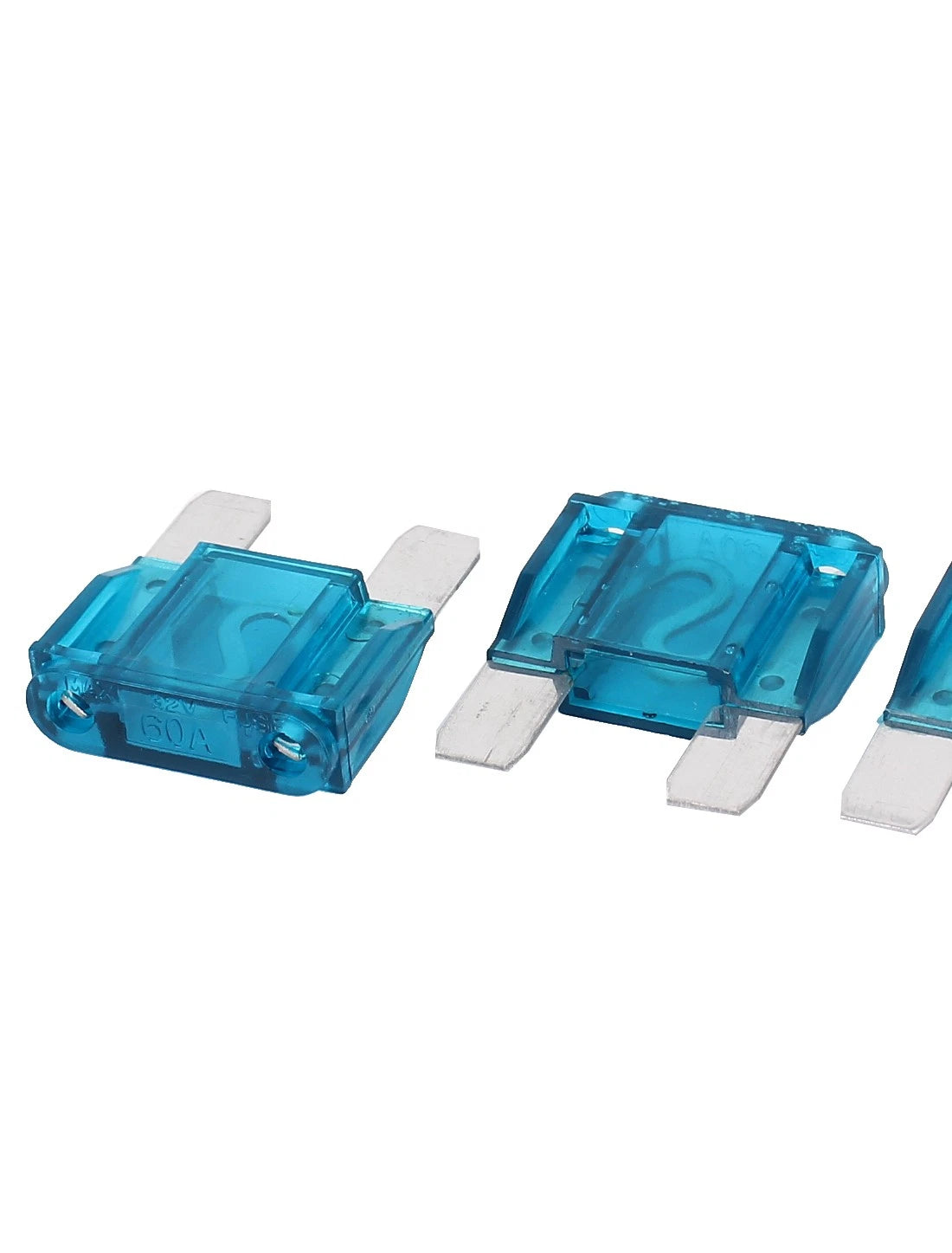 3 x 60A 32V Blade Fuse for Cars, Trucks, Motorcycles, SUVs Blue