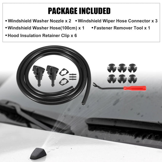 15pcs Front Windshield Washer Nozzle Kit for Dodge Caliber (2007 - 2012)