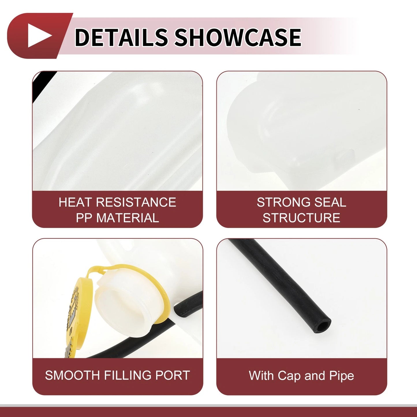 Coolant Expansion Overflow Tank with Cap for Jeep Wrangler