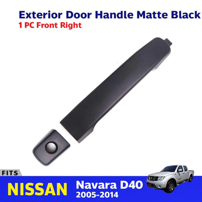 Outer Door Handle Matte Black Front Right Fits Nissan Navara D40 UTE 2005-14 D06