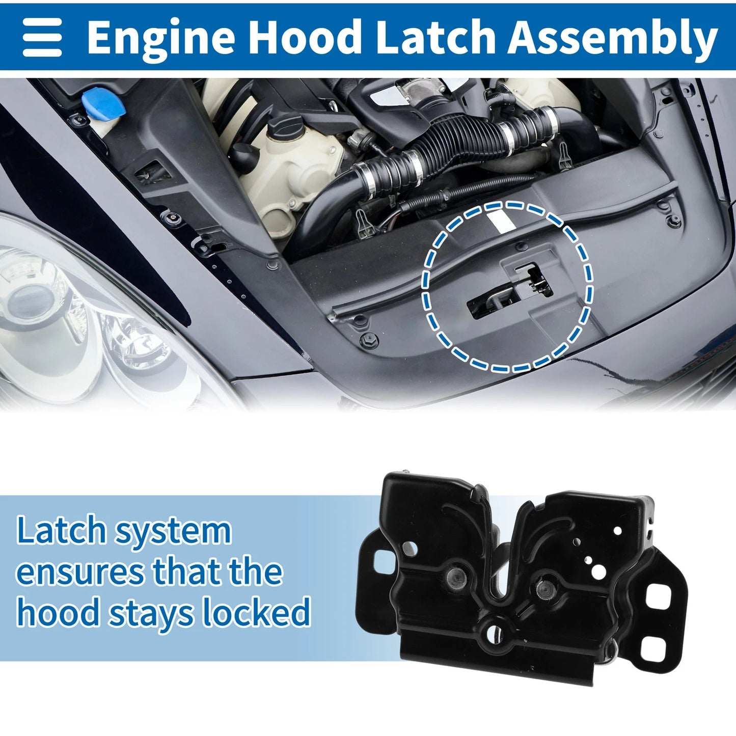 Hood Latch Assembly for Jeep Cherokee (2014-2022)
