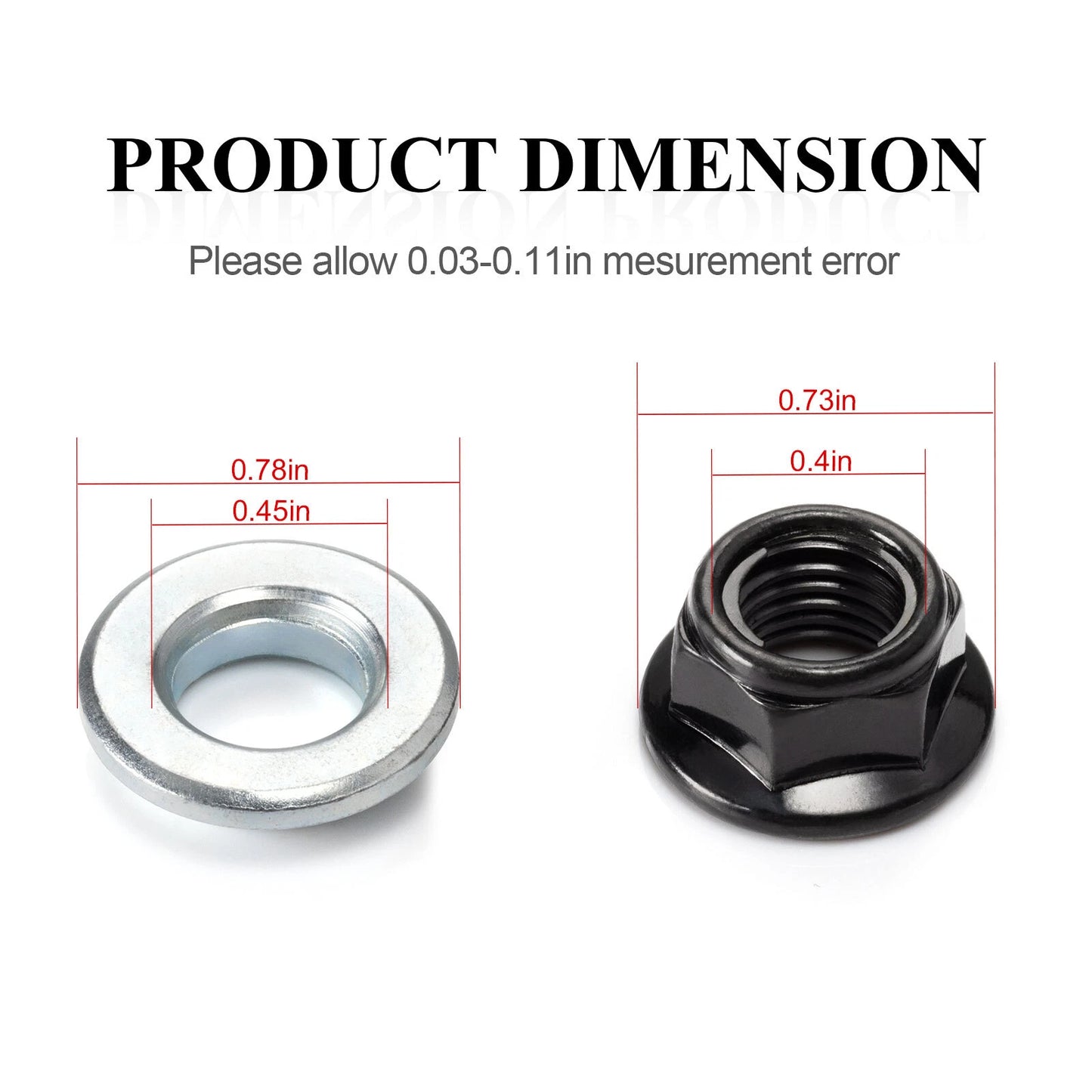 Wheel Lug Nuts & Washers for Yamaha YFZ350/YFZ450/YFM350/YFM660R