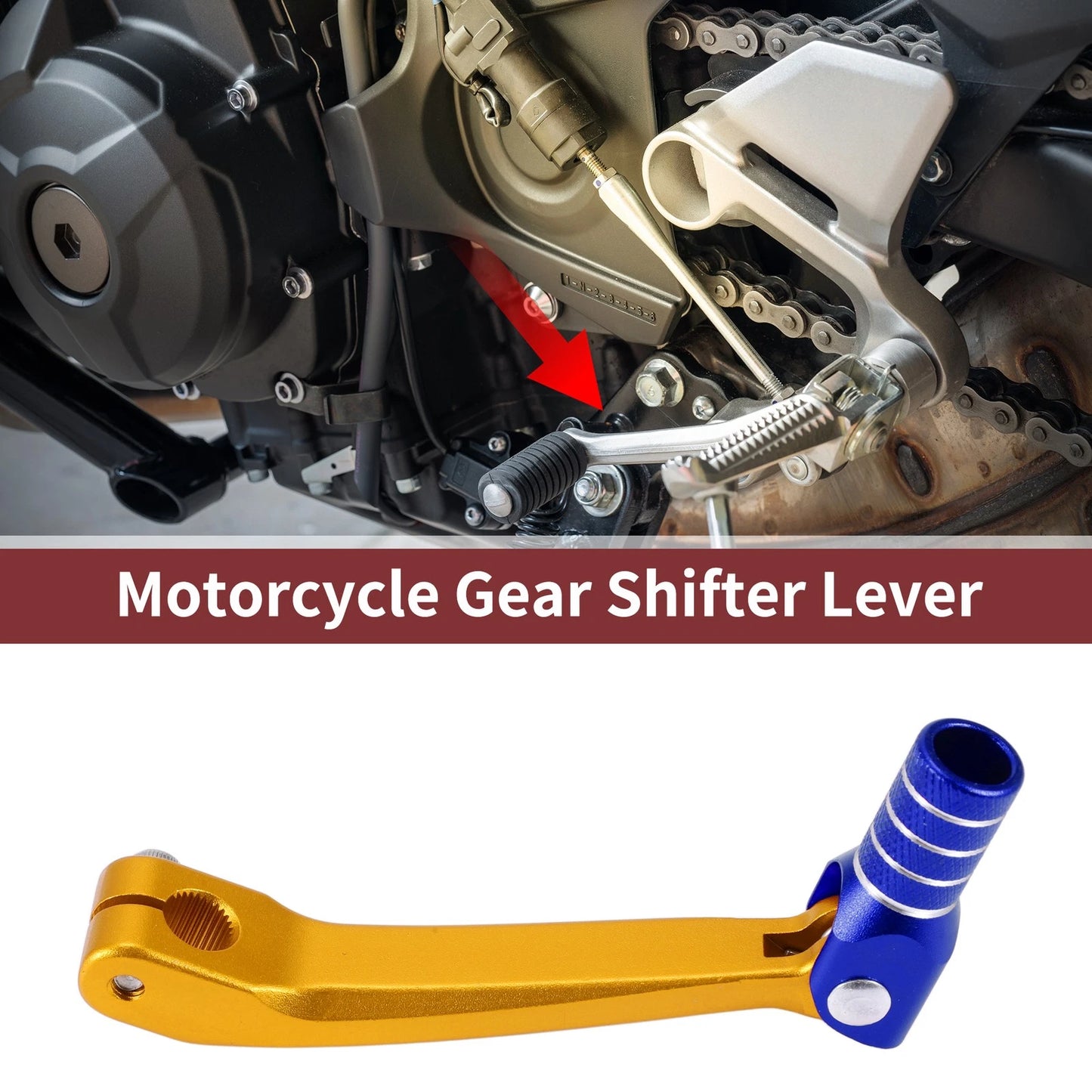 Gear Shift Lever for Honda CRF150F Blue Gold Tone Silver Tone (2003–2017)