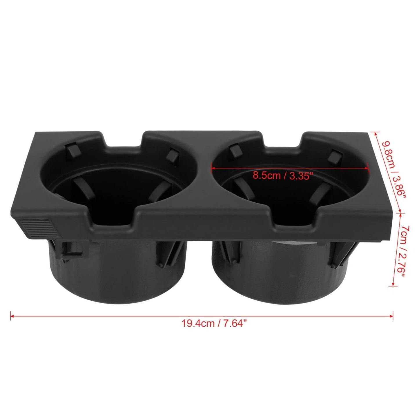 Black Center Console Cup Holder for BMW E46 (1999-2005)
