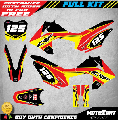 Full Custom Decal Kit for Honda CRF 125 (2013-2018) - FLOW STYLE Stickers