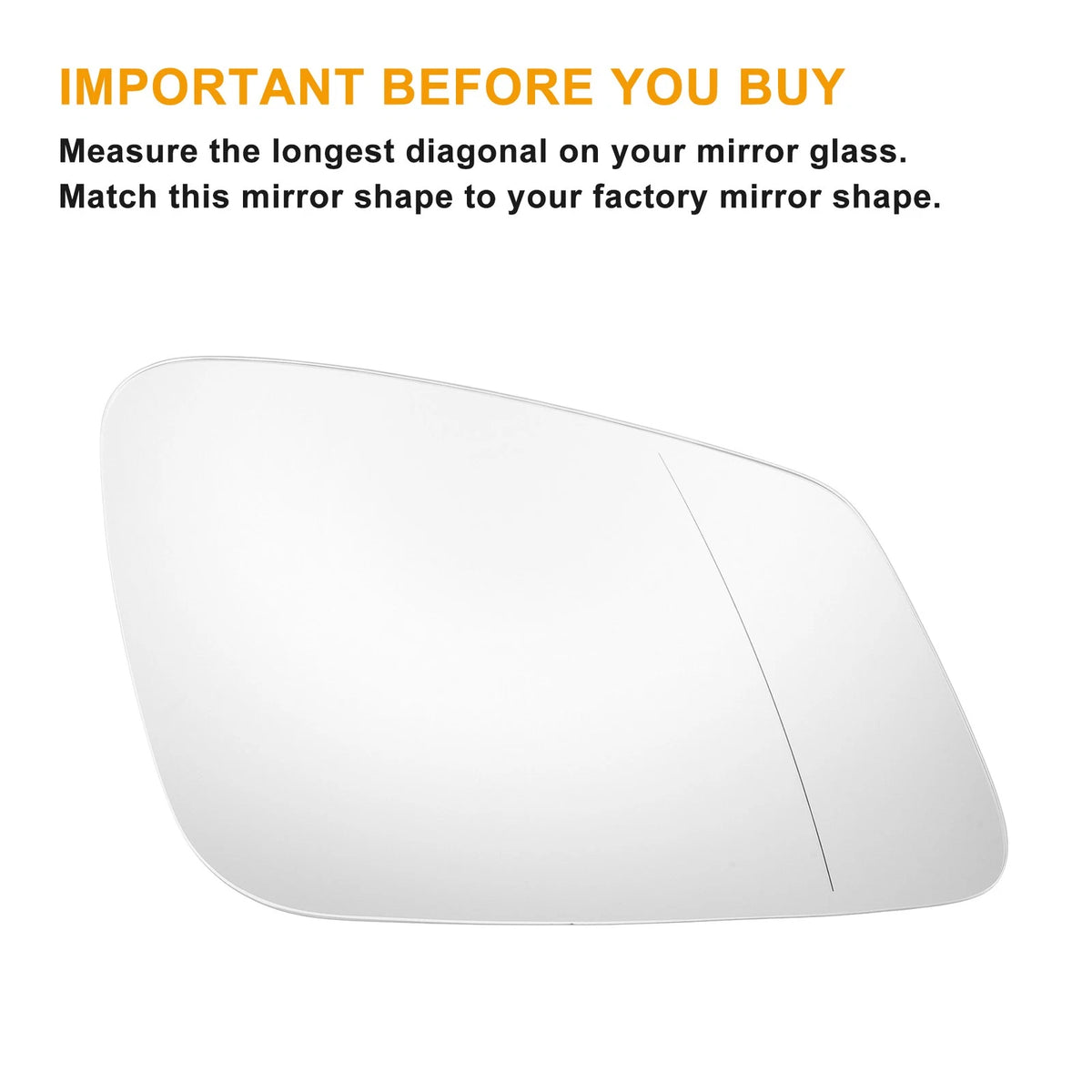 Right Side Mirror Glass with Back Heated for BMW 2-7 Series