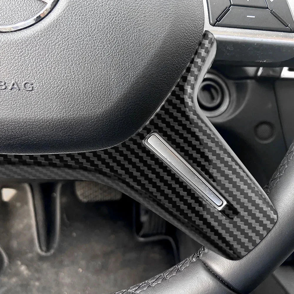 Carbon Style Steering Wheel Trim Cover for Mercedes-Benz ML-Class (2011–2014)