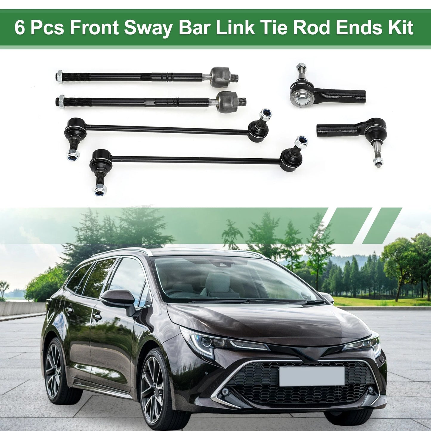 6 x Front Suspension Tie Rod End for Buick Regal