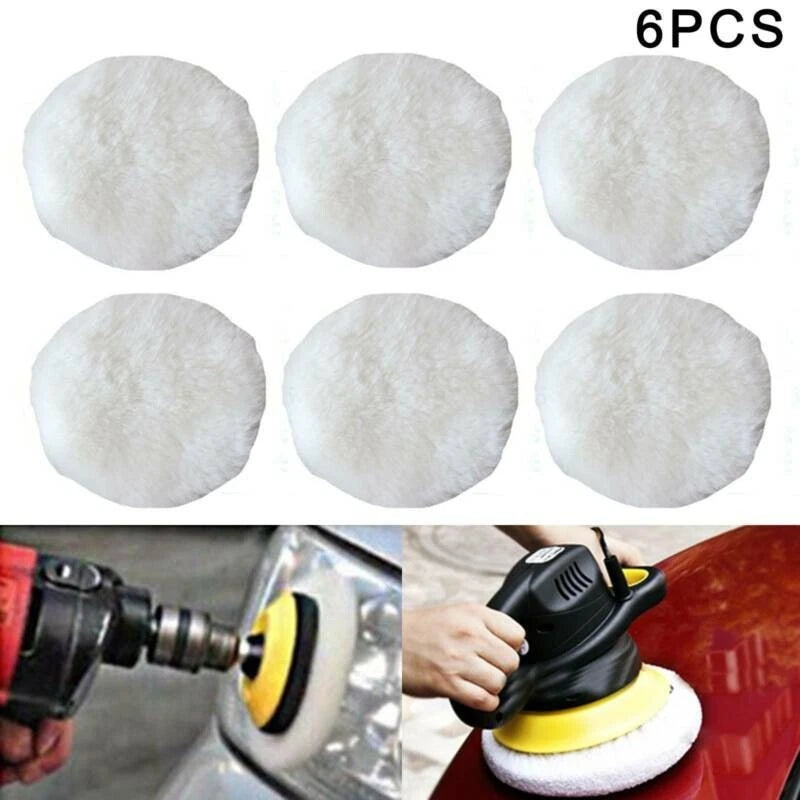6 x 240mm Polisher Car Buffer Waxer Polishing Pads for Vehicles
