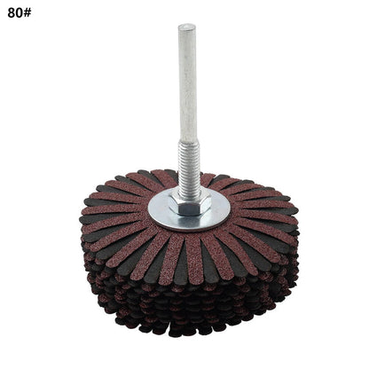 3" Cloth Flap Wheel Polishing Abrasive for Dremel Rotary Tool (80-180 Grit)