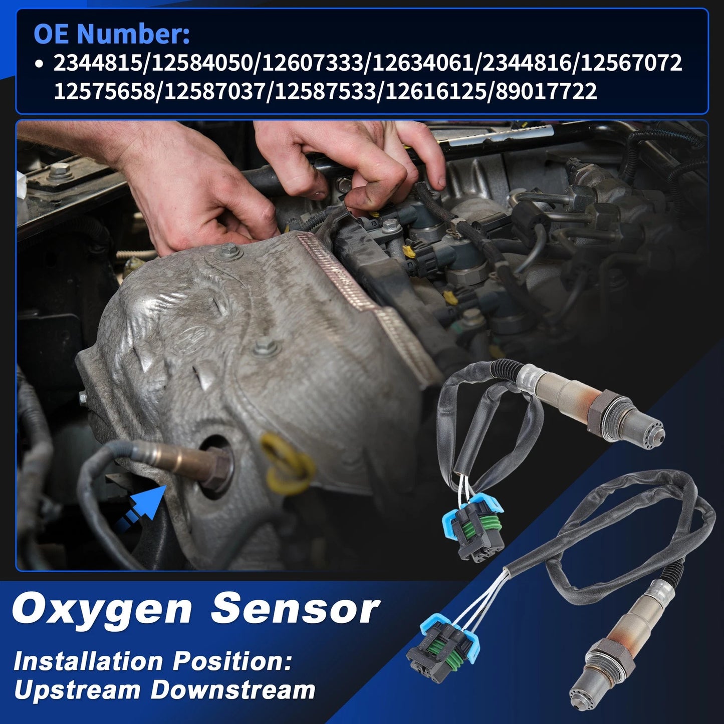 2 x Upstream Downstream Oxygen Sensor for Buick Enclave V6-3.6L (2009–2011)