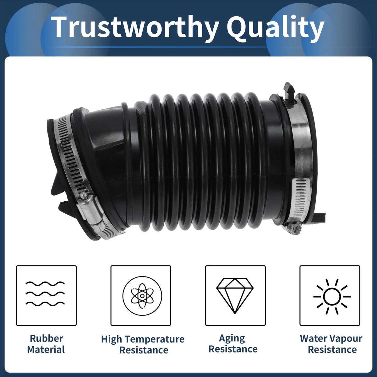 Engine Air Intake Hose for Chevrolet Cobalt L4 2.4L Rubber Clamp