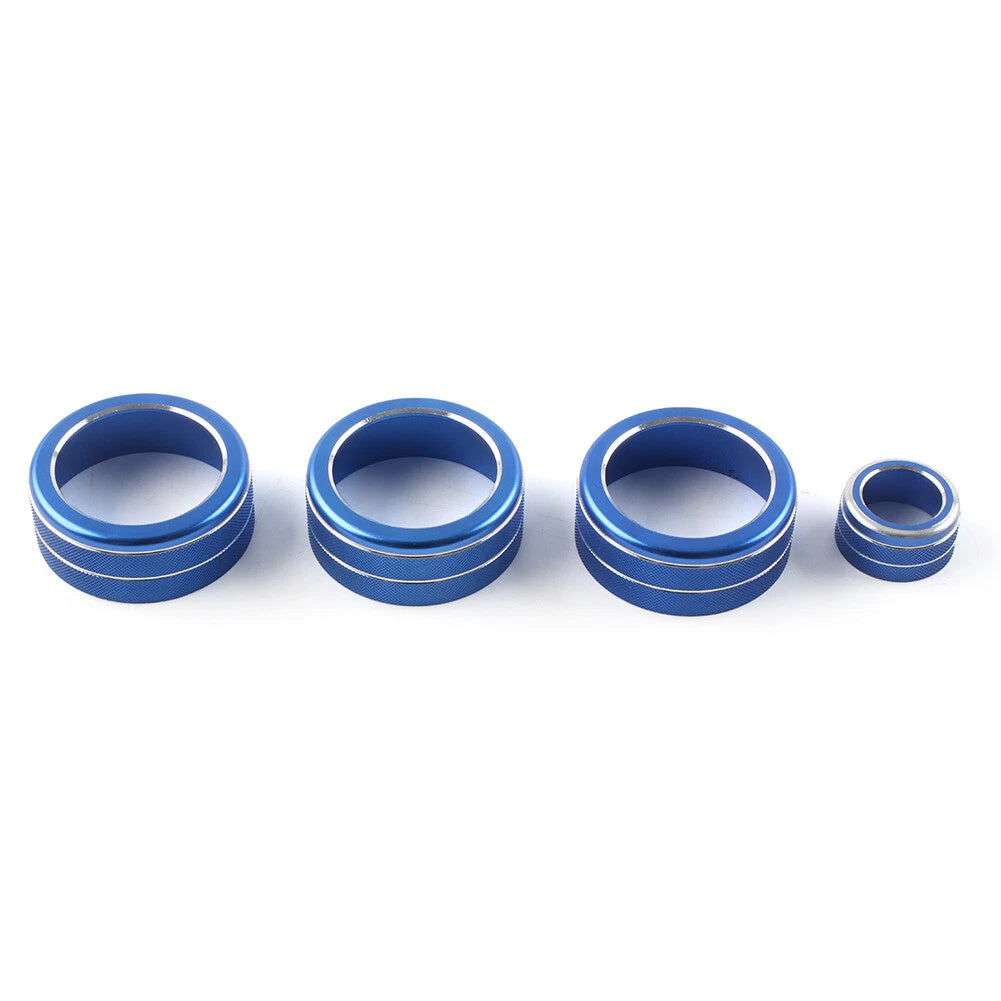 4pcs AC Climate Control Knob Ring Covers for Honda Civic (2022 - Present) Blue