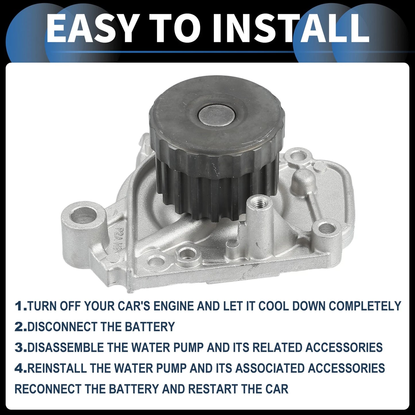Water Pump for Honda Civic 1.7L 2001-2005 with Seals Kit