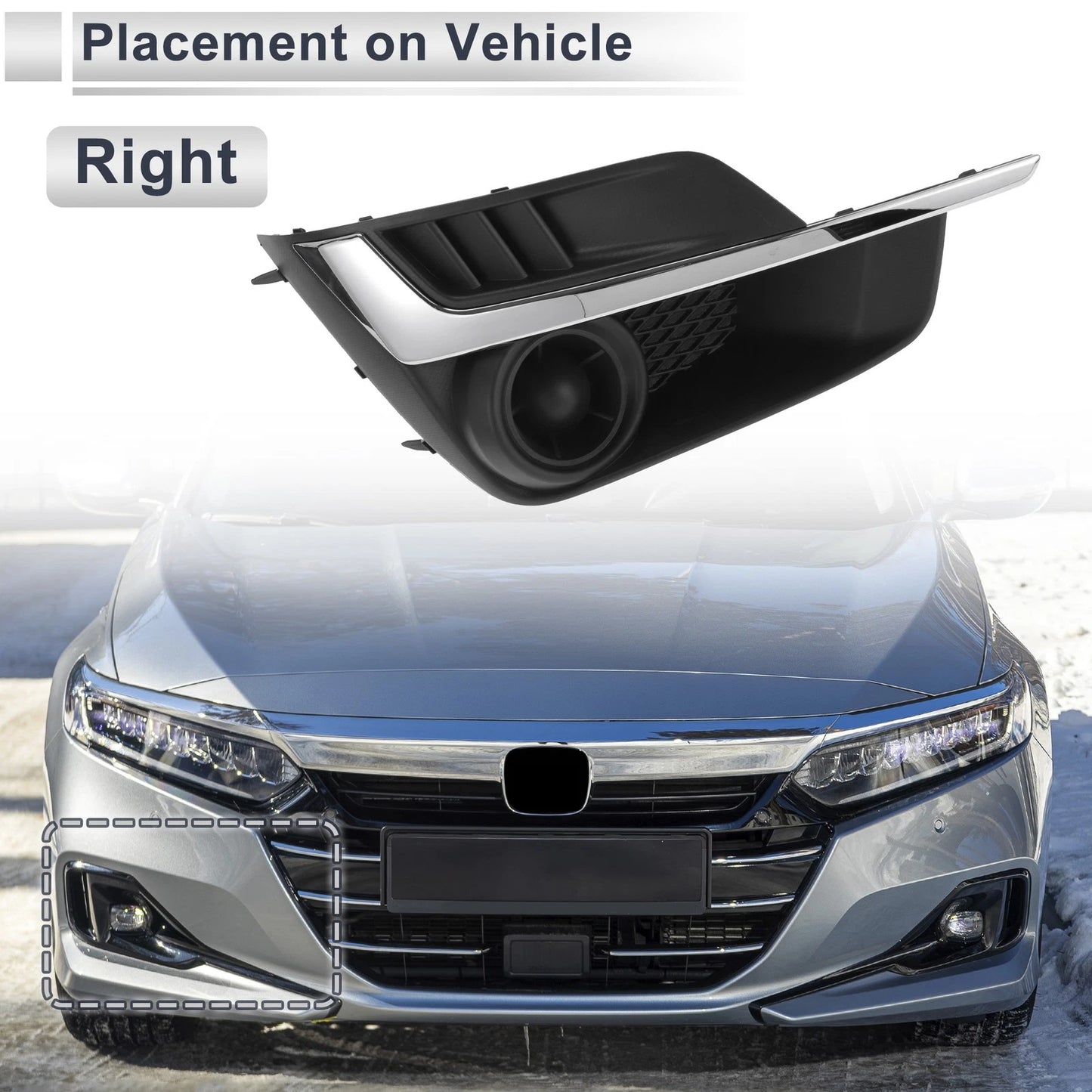 Front Right Fog Light Grill for Subaru Impreza (2015-2016)