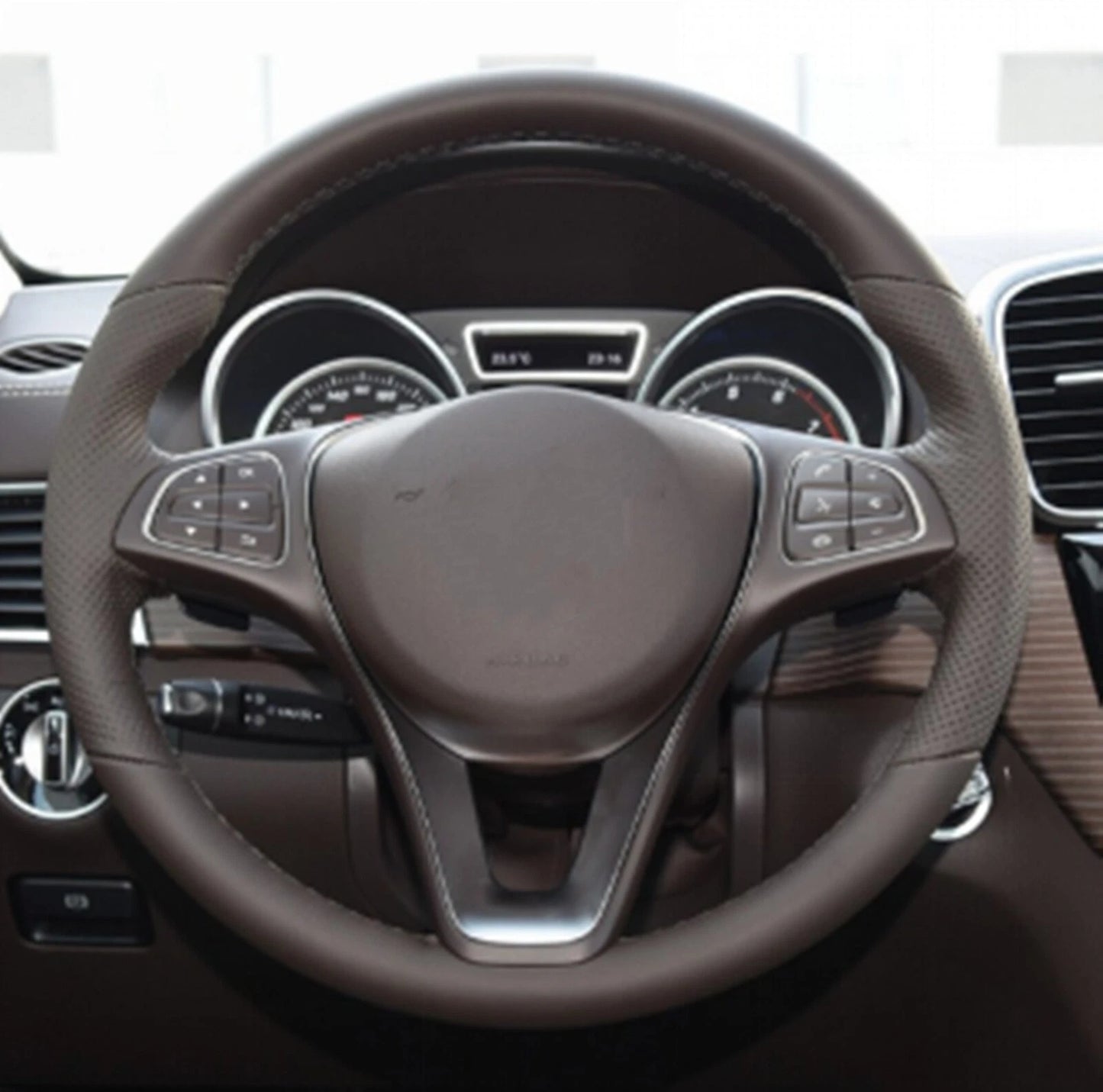 Mocha Chrome Steering Wheel Cover for Mercedes Benz CLS Class (2014-2016)