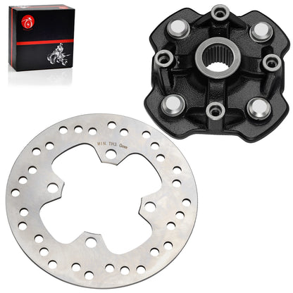Front Left/Right Wheel Hub & Brake Disc for Honda Foreman 500 2014-2019
